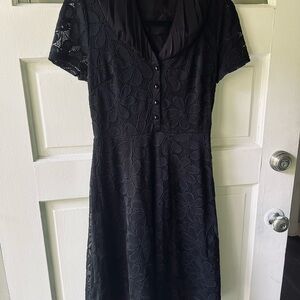 Miusol Blue A-line Cowl Neck Cocktail Dress